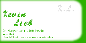 kevin lieb business card